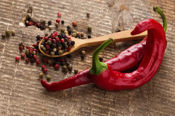 Peperoncino misto e peperoncino — Foto Stock