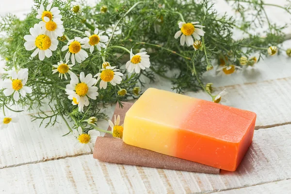 Bar of natural handmade soap — Stock Photo, Image