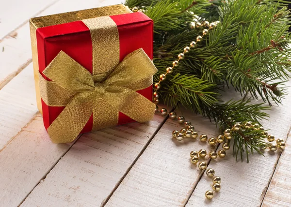 Spruce on wooden background. — Stock Photo, Image