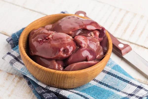 Raw chicken liver — Stock Photo, Image