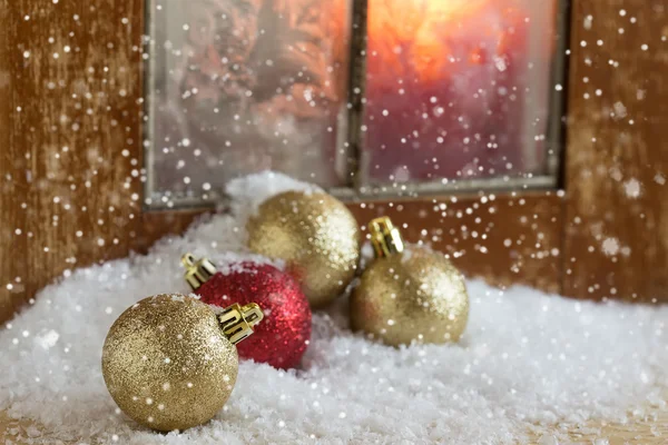 Composição decorativa do Natal. Cartão postal de férias . — Fotografia de Stock