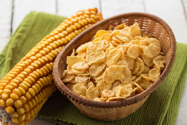 Cornflakes in bucket — Stock Photo, Image