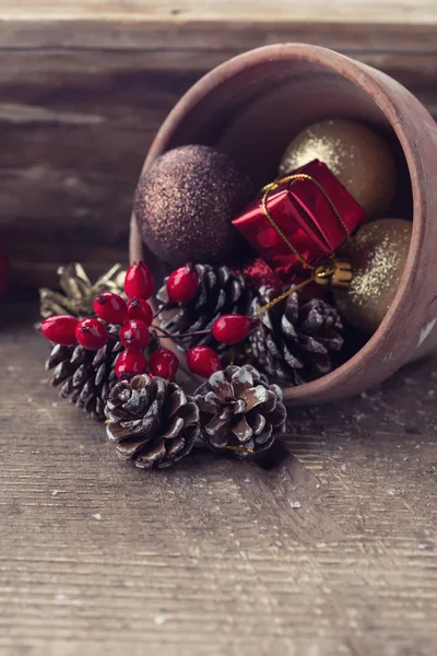 Decoratieve Kerstmis samenstelling — Stockfoto