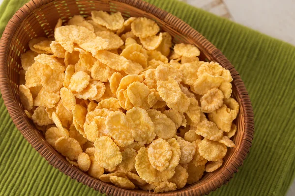 Cornflakes in bowl — Stock Photo, Image