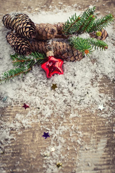 Декоративная рождественская композиция — стоковое фото