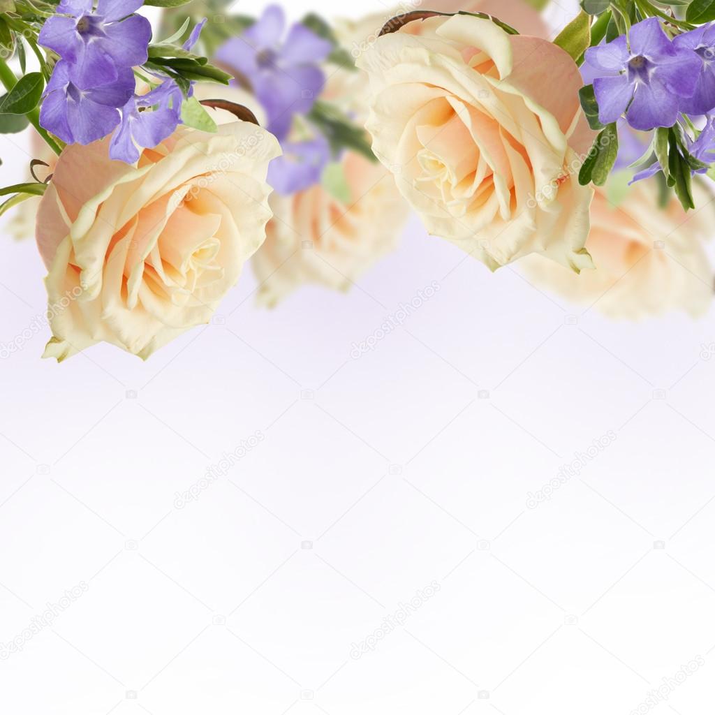 Postcard with elegant flowers