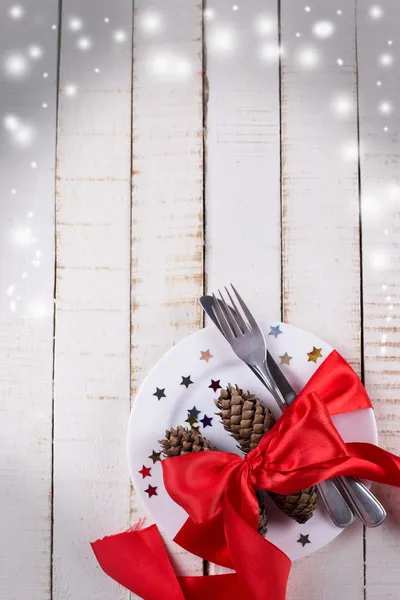 Christmas table setting — Stock Photo, Image