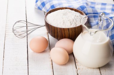 kek için malzemeler.