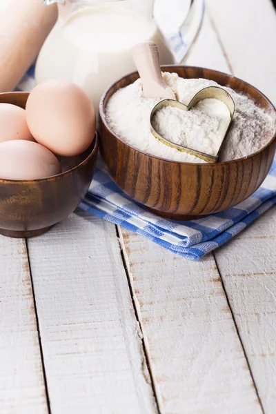 Zutaten für Pfannkuchen. — Stockfoto