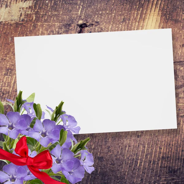 Postkarte mit Blumen — Stockfoto