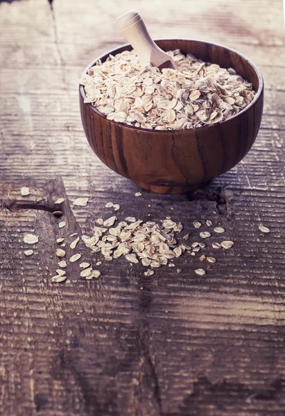 Copos de avena en proa —  Fotos de Stock