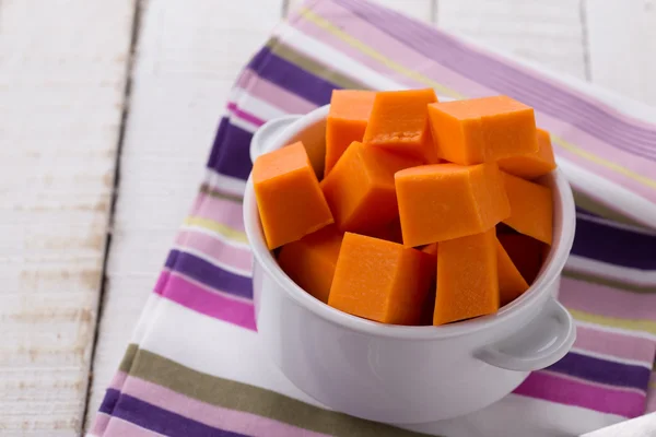 Raw pumpkin on wooden background. — Stock Photo, Image