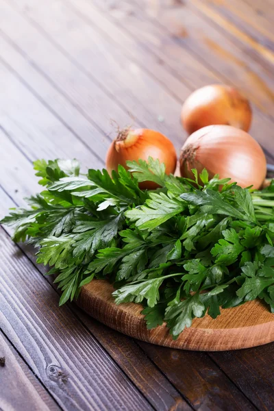 Parsley and onion — Stock Photo, Image