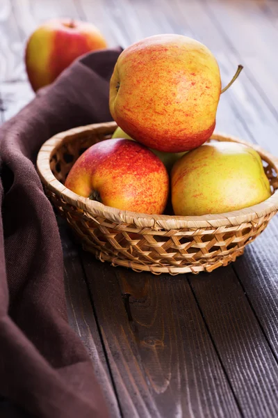 Apples in bucket — Stock Photo, Image