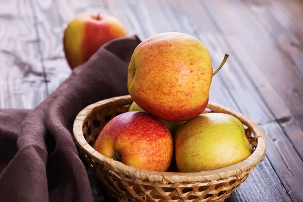 Apples in bucket — Stock Photo, Image