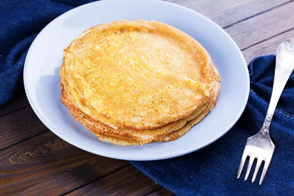 Pancakes on plate — Stock Photo, Image