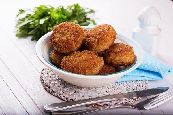 Chuletas en placa —  Fotos de Stock