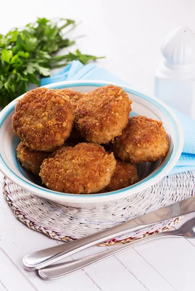 Cutlets on plate — Stock Photo, Image