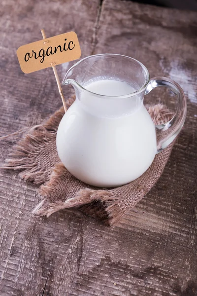 Milk in pitcher — Stock Photo, Image