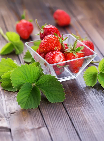 신선한 유기농 딸기 — 스톡 사진