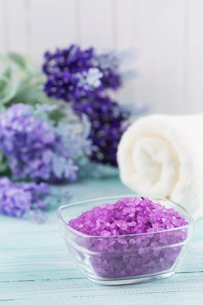 Zeezout met lavendel — Stockfoto