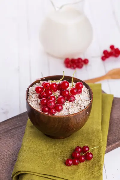 Fiocchi d'avena in ciotola — Foto Stock