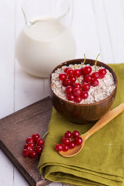 Fiocchi d'avena in ciotola — Foto Stock