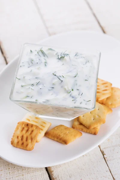 Dip sauce tzatziki — Stock Photo, Image