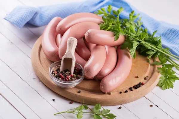 Würstchen an Bord — Stockfoto