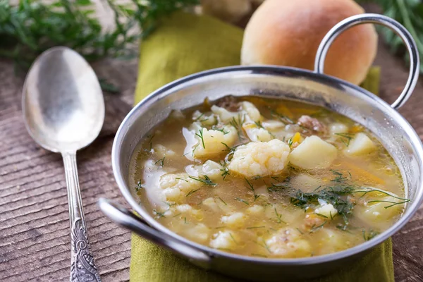 Sup dengan sayuran — Stok Foto