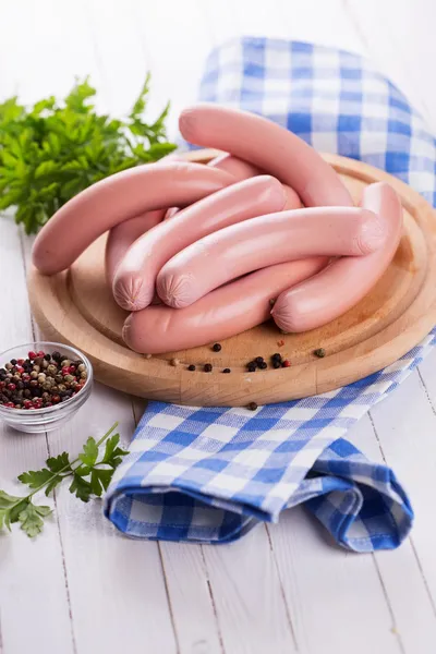 Würstchen an Bord — Stockfoto