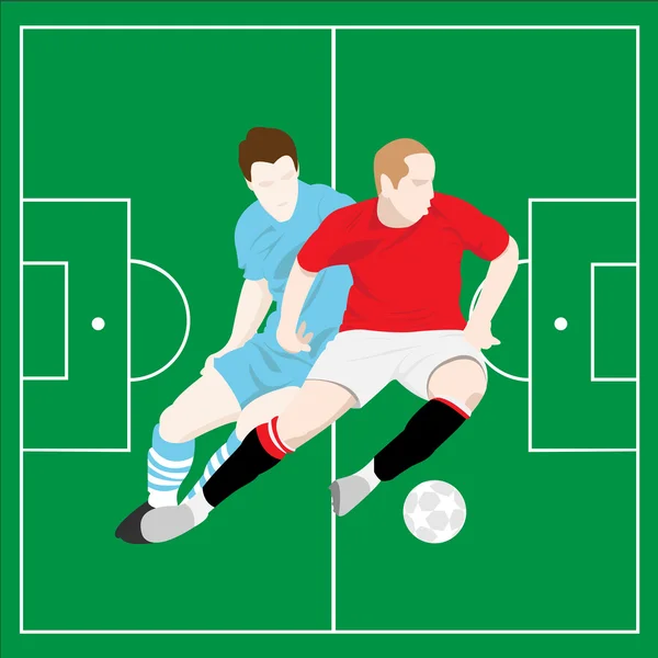 Jugadores de fútbol — Vector de stock