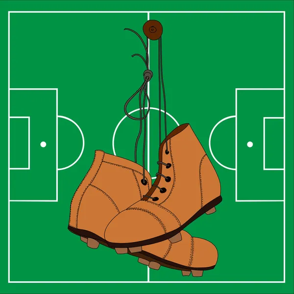 Ретро футбол чоботи — стоковий вектор