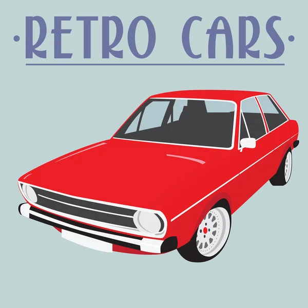 Ilustración de coches retro — Vector de stock
