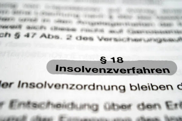 Insolvenzverfahren — Stockfoto