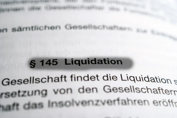 Liquidation — Stock Photo, Image