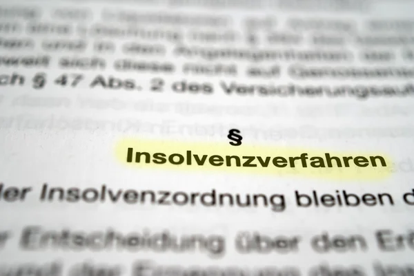 Procedimientos de insolvencia — Foto de Stock