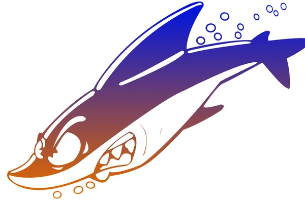 Rajzfilm cápa — Stock Fotó