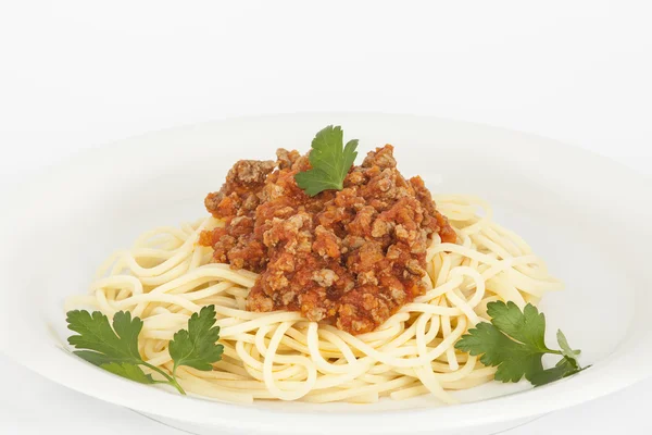 Espaguetis boloñeses Fotos de stock libres de derechos