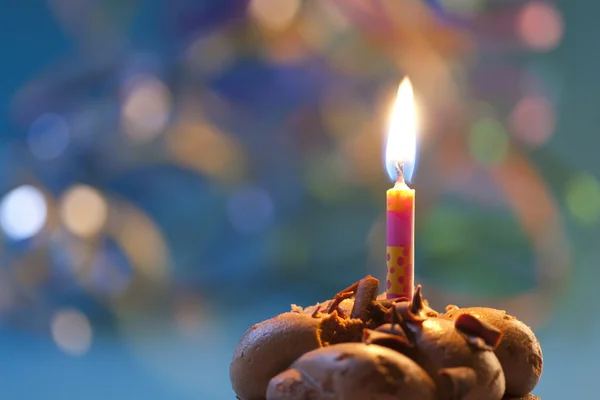 Свеча в день рождения — стоковое фото