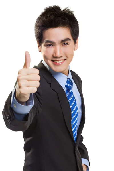 Businessman showing thumb up — Stock Photo, Image