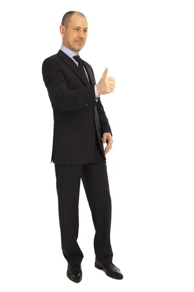 The businessman is happy with the concluded bargain. — Stock Photo, Image