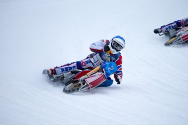 krasnogorsk Rusya'da buz speedway-gladyatör.