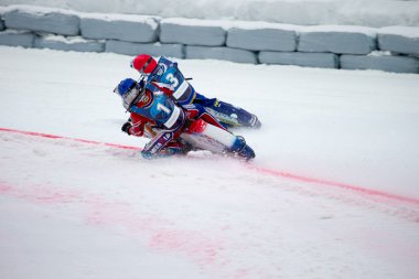krasnogorsk Rusya'da buz speedway-gladyatör.