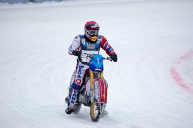 krasnogorsk Rusya'da buz speedway-gladyatör.