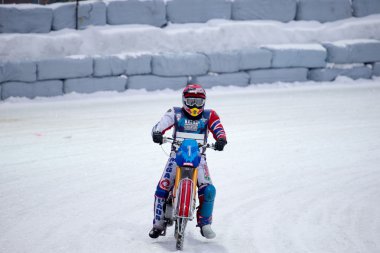 krasnogorsk Rusya'da buz speedway-gladyatör.