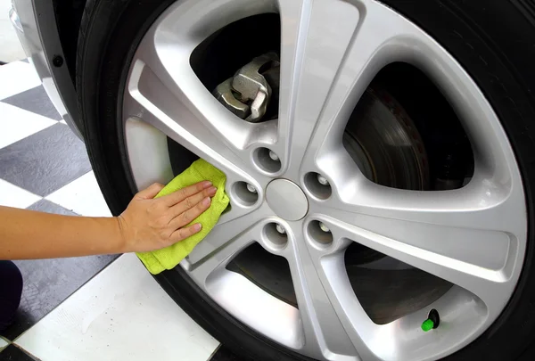 Sponge & microfiber cleaning car wash — Stock Photo, Image