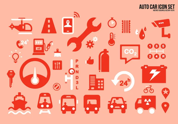 oto araba Icon set
