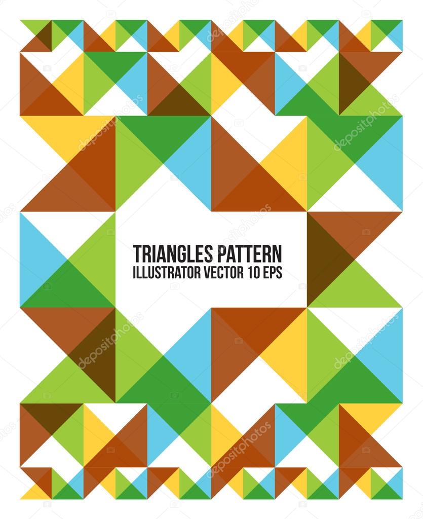 Abstract Colorful Triangle Pattern. Background , Cover , Layout , Magazine, Brochure , Poster , Website , Name card , etc.