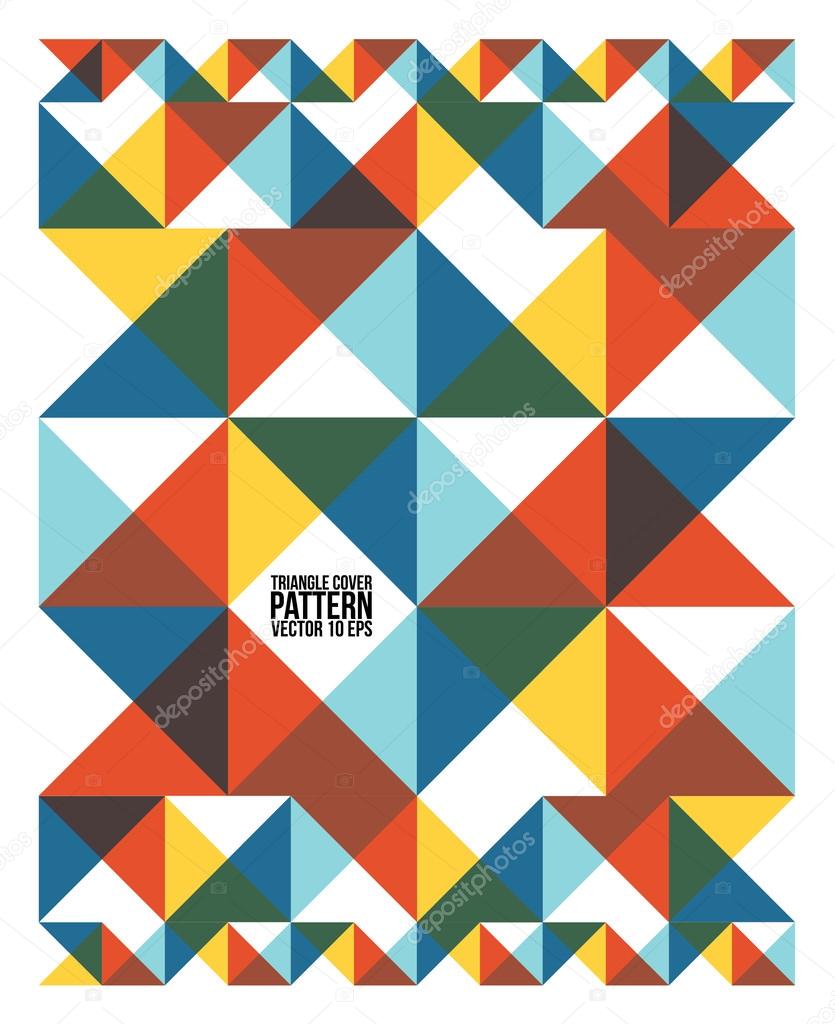 Abstract Colorful Triangle Pattern. Background , Cover , Layout , Magazine, Brochure , Poster , Website , Name card , etc.
